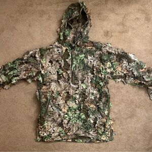 Cabela's Leafy Wear II Poncho XL Xtra Green 3D Camo Realtree Hunting Jacket